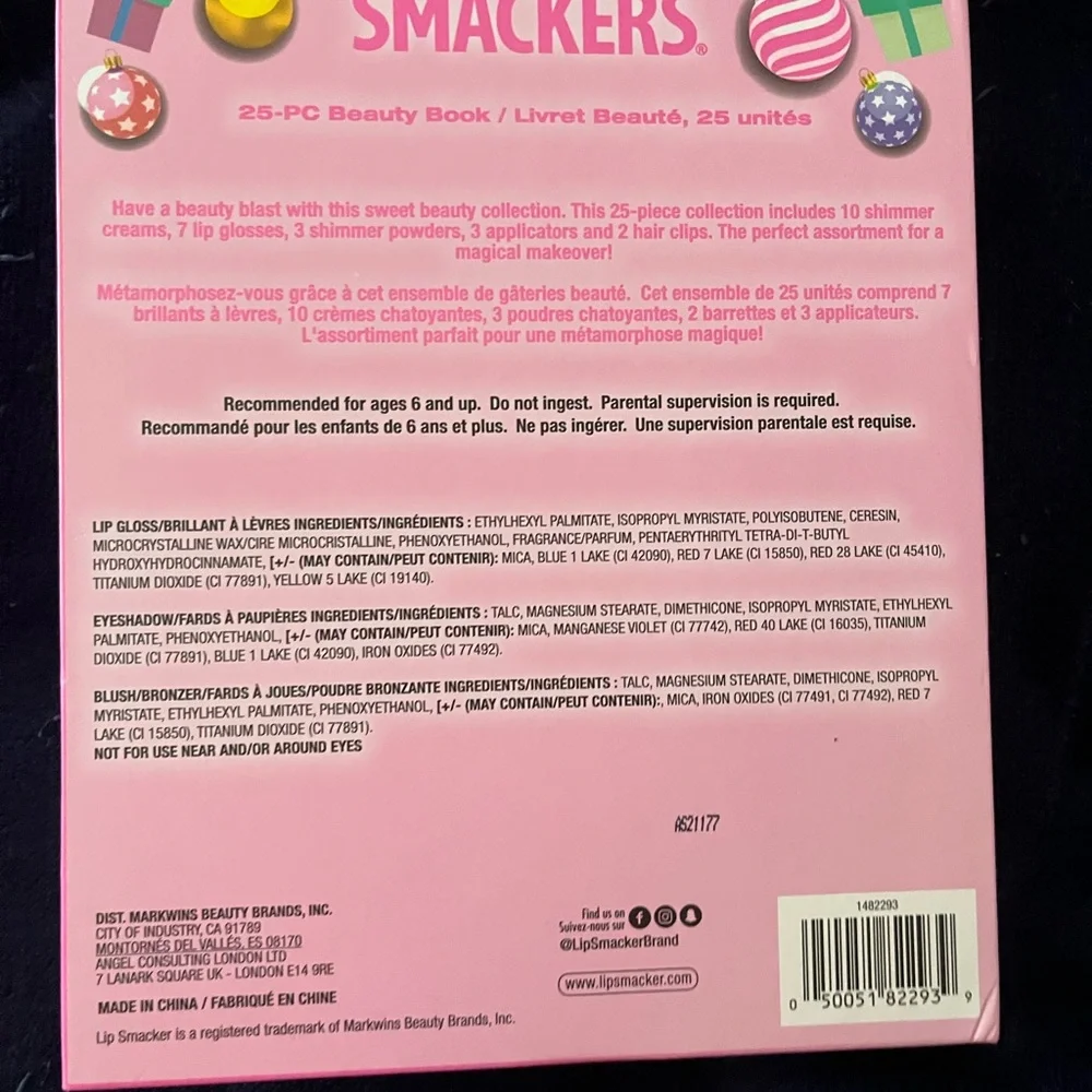 Smackers Merry and Bright Kids Beauty Book - Pink